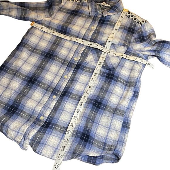 AEROPOSTALE Flannel Button Down Fair Isle Sweater Back - Picture 6 of 8
